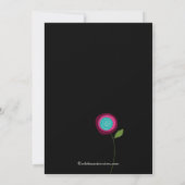 Moderne uitnodiging van het blote bloem Bridal (Achterkant)