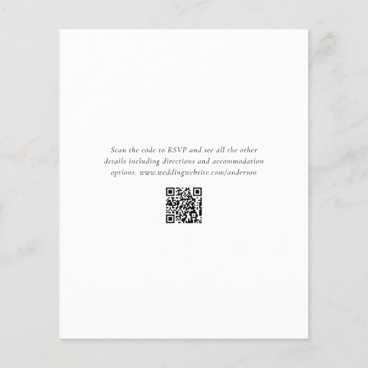 Moderne uitnodiging van het Monogram QR Code (Achterkant)