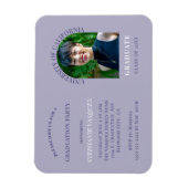 Moderne uitnodiging van Paarse fotograaf Magneet (Verticaal)