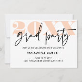 Moderne uitnodiging van Pastel Ombre Afstudeerder (Voorkant)