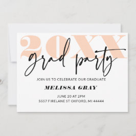 Moderne uitnodiging van Pastel Ombre Afstudeerder