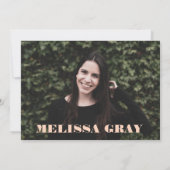 Moderne uitnodiging van Pastel Ombre Afstudeerder (Achterkant)