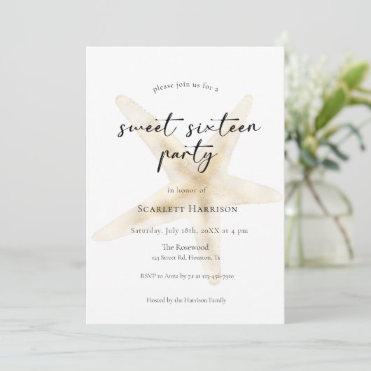 Moderne uitnodiging van roze beugel zweet zestien (Staand voorkant)