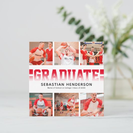 Moderne uitnodiging van Sportfotograaf (Staand voorkant)