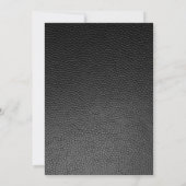 Moderne uitnodiging voor 21e verjaardag met leder (Achterkant)