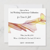 Moderne uitnodiging voor 3e trouwdag (Voorkant)