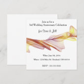 Moderne uitnodiging voor 3e trouwdagjubileum (Voorkant / Achterkant)