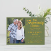 Moderne uitnodiging voor 50e huwelijksverjaardag (Staand voorkant)