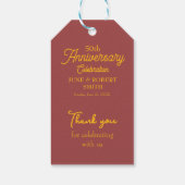 Moderne uitnodiging voor 50e huwelijksverjaardag cadeaulabel (Achterkant)