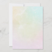 Moderne uitnodiging voor Abstracte regenboogpastei (Achterkant)