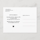 Moderne uitnodiging voor afgestudeerden fotocollag briefkaart (Achterkant)