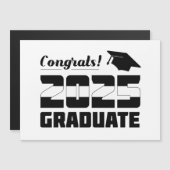 Moderne uitnodiging voor afgestudeerden in 2025 Ge Magnetische Uitnodiging (Voorkant / Achterkant)