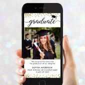 Moderne uitnodiging voor afstudeerdienst