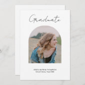 Moderne uitnodiging voor afstudeerfeest met 2 foto (Voorkant / Achterkant)