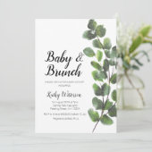 Moderne uitnodiging voor Baby shower (Staand voorkant)