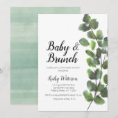 Moderne uitnodiging voor Baby shower (Voorkant / Achterkant)