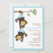 Moderne uitnodiging voor Baby shower via tweeklepp (Voorkant)