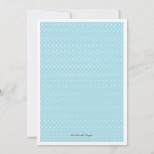 Moderne uitnodiging voor Baby shower via tweeklepp (Achterkant)