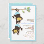 Moderne uitnodiging voor Baby shower via tweeklepp (Voorkant / Achterkant)