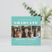 Moderne uitnodiging voor Blauwgroen fotografie (Staand voorkant)