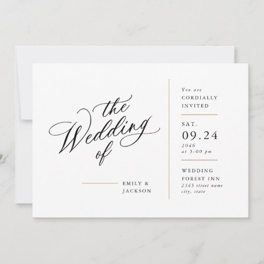 Moderne Uitnodiging voor blokkering van vaste lijn (Voorkant)