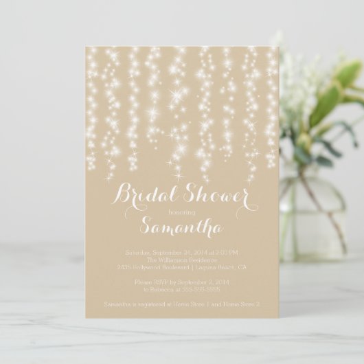 Moderne uitnodiging voor bridal (Staand voorkant)