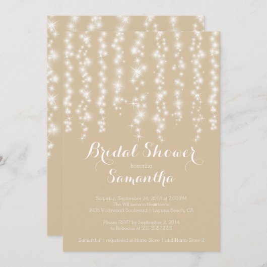 Moderne uitnodiging voor bridal (Voorkant / Achterkant)