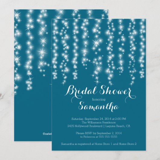 Moderne uitnodiging voor bridal (Voorkant / Achterkant)