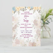 Moderne uitnodiging voor bruiloft (Staand voorkant)