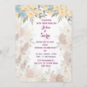 Moderne uitnodiging voor bruiloft (Voorkant / Achterkant)