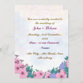 Moderne uitnodiging voor bruiloft (Voorkant / Achterkant)