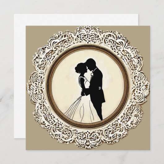 Moderne uitnodiging voor bruiloft (Voorkant / Achterkant)