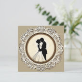 Moderne uitnodiging voor bruiloft (Staand voorkant)