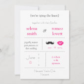 Moderne uitnodiging voor bruiloft (Voorkant)