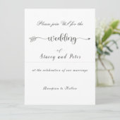 Moderne uitnodiging voor bruiloft (Staand voorkant)