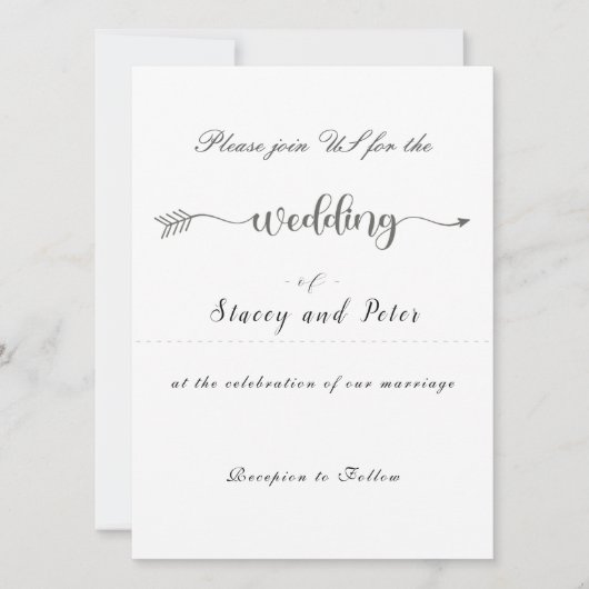 Moderne uitnodiging voor bruiloft (Voorkant)