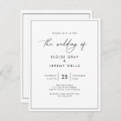 Moderne uitnodiging voor bruiloft (Voorkant / Achterkant)