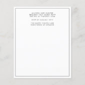 Moderne uitnodiging voor bruiloft (Achterkant)