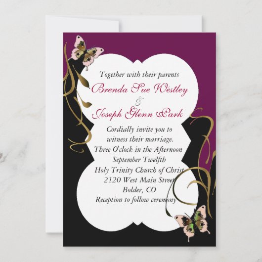 Moderne uitnodiging voor bruiloft (Voorkant)