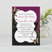 Moderne uitnodiging voor bruiloft (Staand voorkant)