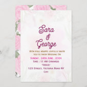 Moderne uitnodiging voor bruiloft (Voorkant / Achterkant)