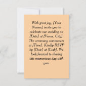 Moderne uitnodiging voor bruiloft (Achterkant)