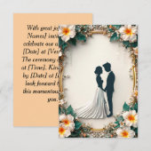 Moderne uitnodiging voor bruiloft (Voorkant / Achterkant)