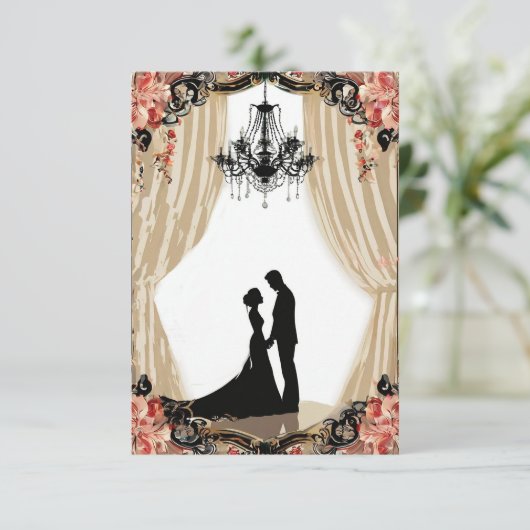 Moderne uitnodiging voor bruiloft (Staand voorkant)