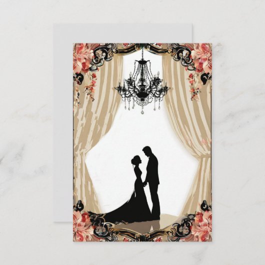 Moderne uitnodiging voor bruiloft (Voorkant / Achterkant)