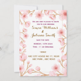 Moderne uitnodiging voor bruiloft