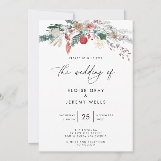 Moderne uitnodiging voor bruiloft (Voorkant)