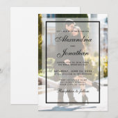 Moderne uitnodiging voor bruiloft - Bekleding (Voorkant / Achterkant)