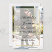 Moderne uitnodiging voor bruiloft - Bekleding G (Voorkant)