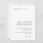 Moderne uitnodiging voor bruiloft met minimaal ont (Voorkant)